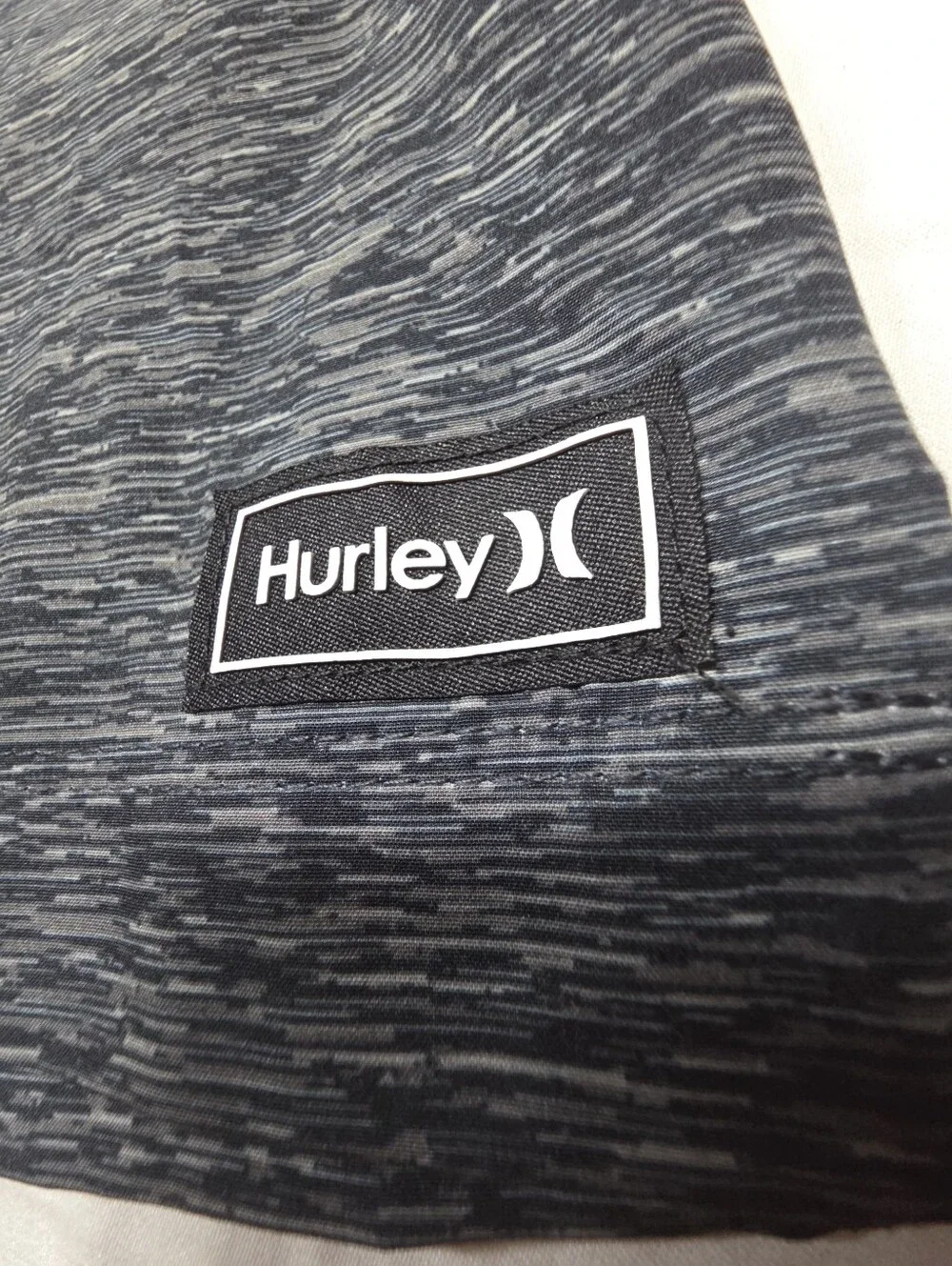 Hurley Men's Spacedye Charcoal Volley Swim Shorts  Inner Liner 2 In 1 Large